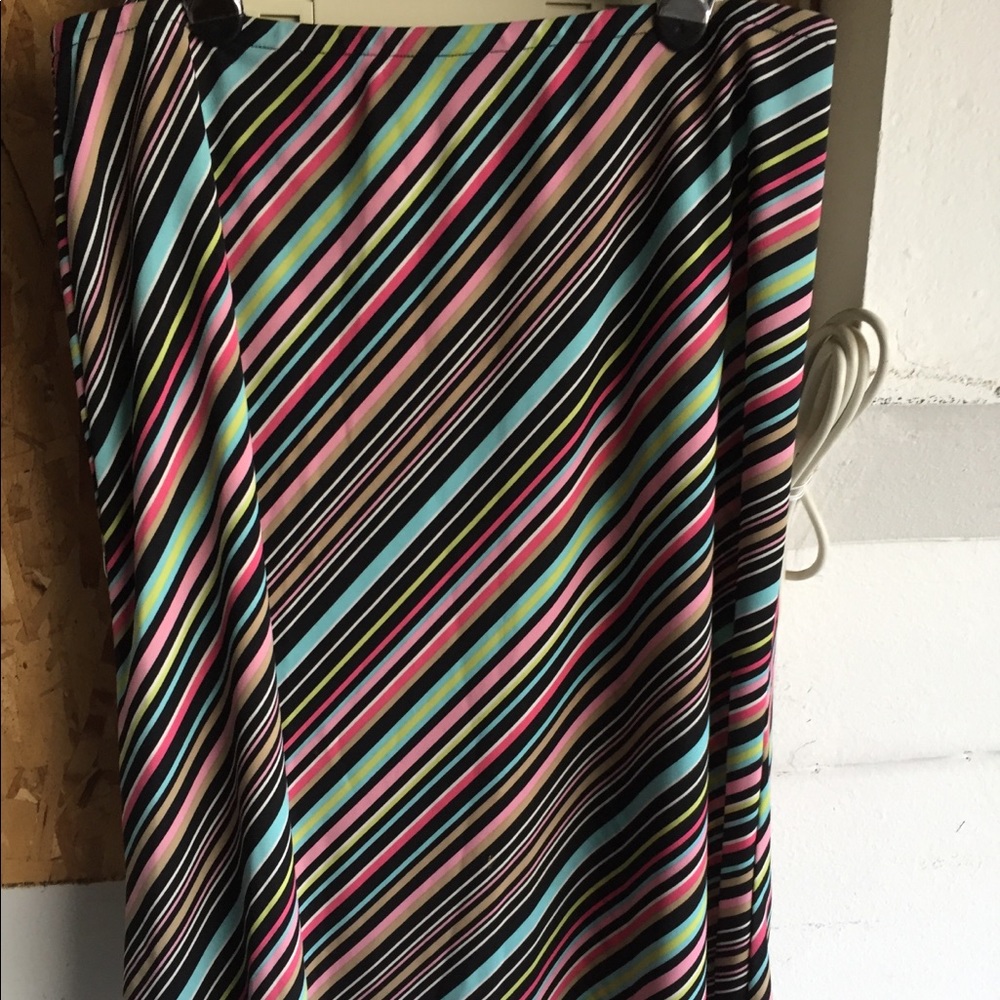 NYC skirt black and bright striped size Medium